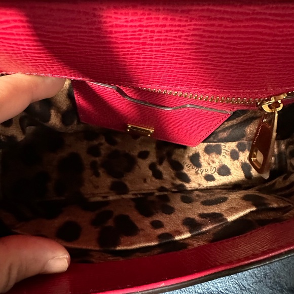Dolce Gabbana Sicily - Genuine Leather - Medium Bag - Red - Picture 12 of 15
